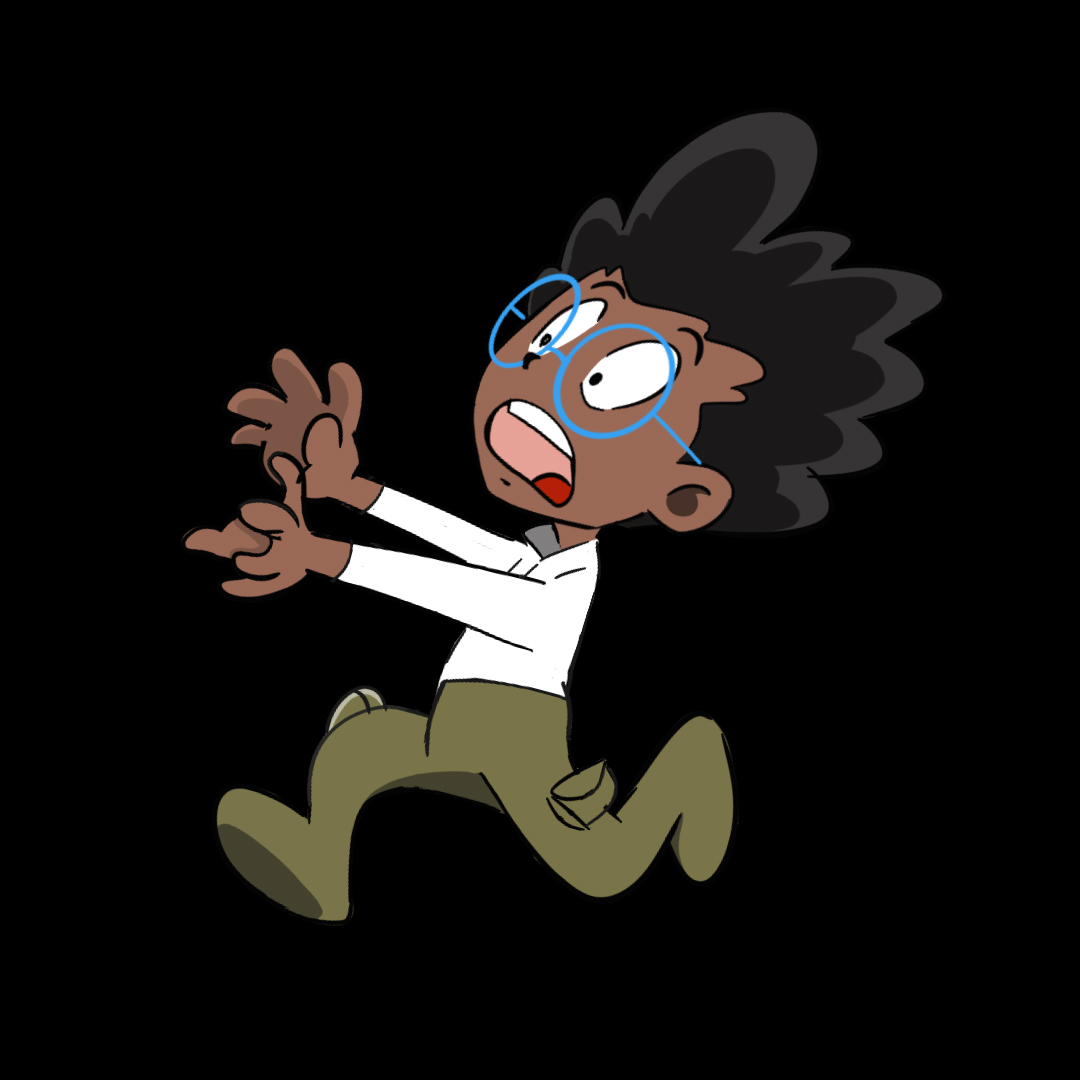 1 BLACK Channing Bailey Chibi Running Illustration