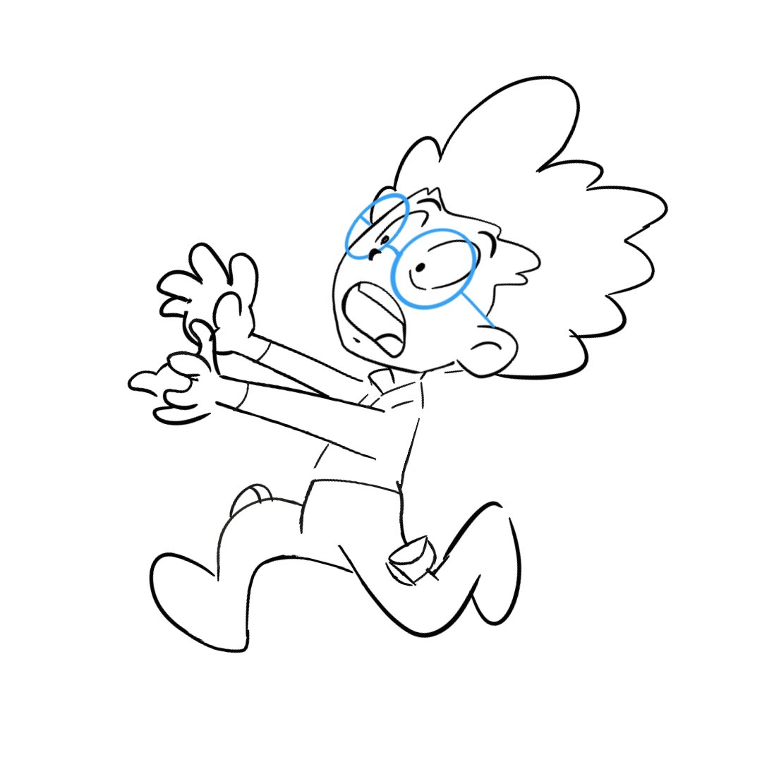 1 LINE ART Channing Bailey Chibi Running Illustration